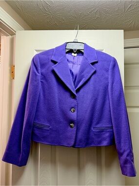 Vintage Harve Benard Vibrant Blue Tailored Women's Blazer- Size 6P